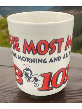 Vintage Radio Station Coffee Mug B101.1 FM Music In The Morning Philadelphia Cup